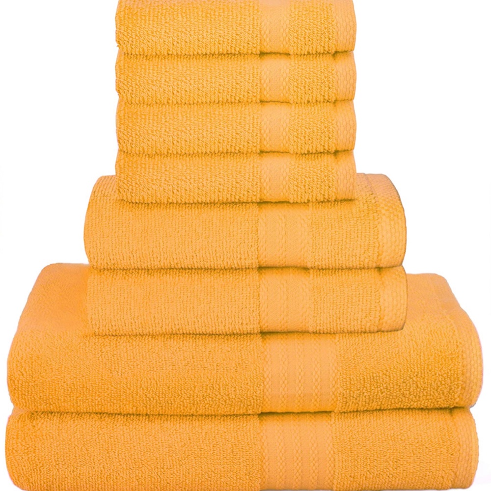 GLAMBURG Ultra Soft 8-Piece Towel Set